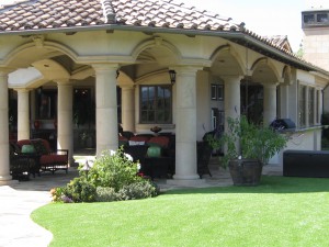 BBQ columns with arches