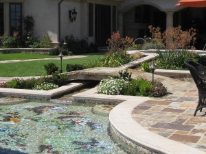 Baja decking bridge stream closeup