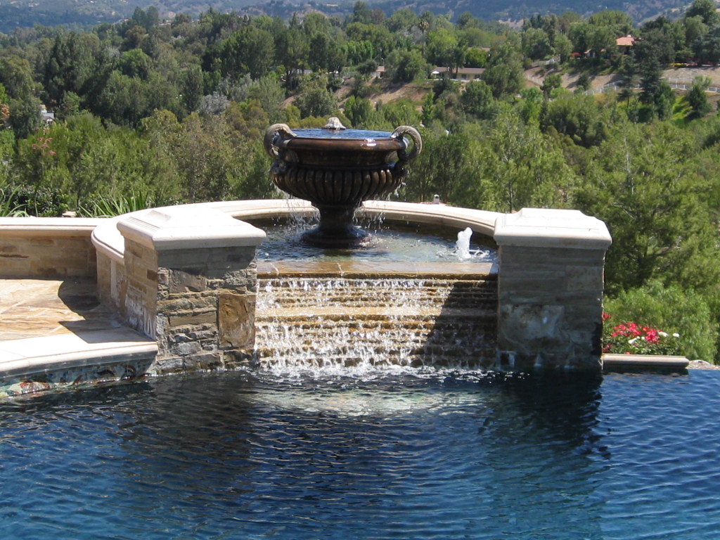 Pool urn waterfall